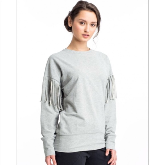 Spenglish Sweatshirt with Fringe Detail - Picture 1 of 2